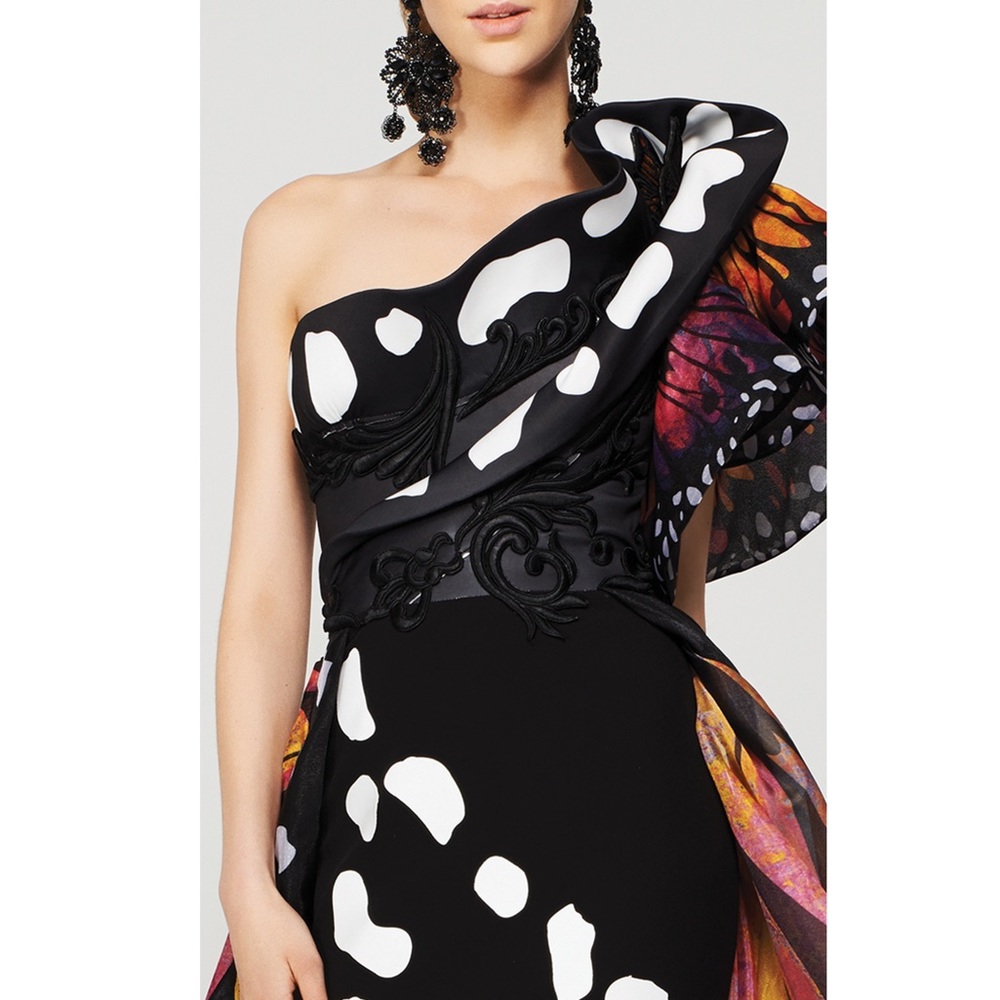 MNM Couture 2381 Asymmetrical Evening Gown - Picture 2 of 5